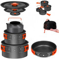 Smokey Camp Camping Cookware Mess Kit Set with Stove - Backpacking Camping Pots and Pans Set, All in One Non-Stick Camping Cooking Set, Portable Stove, Hiking, Picnic, Outdoor & Camping Cookware Set by SmokeyCamp