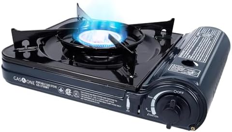 GAS ONE NEW 10,000 BTU CSA List Portable Butane Gas Stove with Carrying Case CSA Listed- Midnight by GasOne