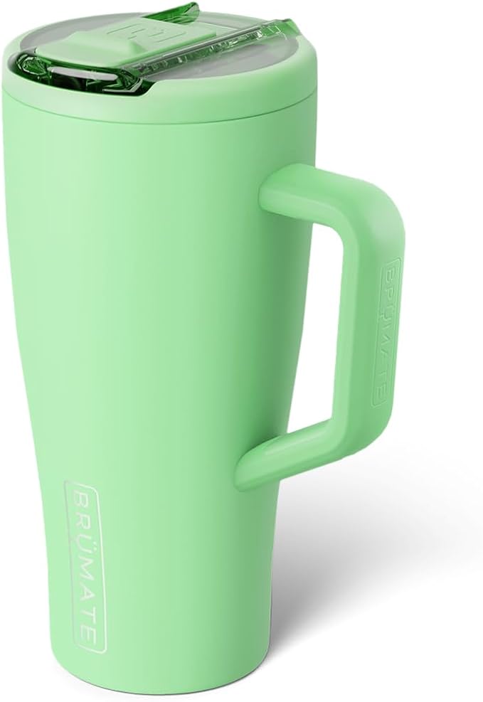 BrüMate Era Flip 30oz Tumbler with 100% Leakproof Covered Straw Lid | Hygienic Covered Straw | Insulated Stainless Steel Water Bottle with Handle | Cup Holder Friendly | BPA-Free (Kiwi) - Image 2