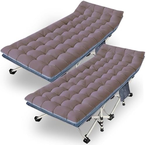 2-Pack Oversize XXL Cot with Mattress, Camping Cots for Adults by NESDCC