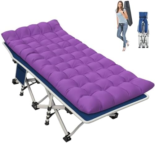 Cot, Camping Cot with Comfortable Thick Pad, Cots for Sleeping by GETOVIN