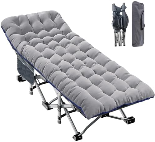 ABORON XXL Folding Camping Cot for Adults, 32 in Wide with Mattress, 900 lb by ABORON