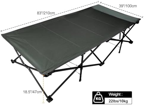 REDCAMP 39.4" W Extra Large Camping Cot for Adults 500lbs - Image 3