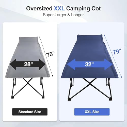 REDCAMP Oversized Heavy Duty Camping cots for Adults 500lbs - Image 4