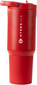 HydroJug Sport - Stainless Steel Tumbler with Straw, Vacuum Insulated, 20oz Leakproof Water Bottle, Ergonomic Design, Reusable, Dishwasher Safe, Rubber Base, Durable for Gym or Outdoors, Alumni Red by Hydrojug