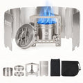 ALOCS 2250W Alcohol Stove Set with Foldable Windscreen & Stand by Alocs