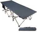 REDCAMP Oversized Camping Cots for Adults 500lbs, 33.5'' Extra Wide Tall Sleeping Cots Heavy Duty, XL Cots Portable for Outdoor Indoor Office, Dark Grey by REDCAMP
