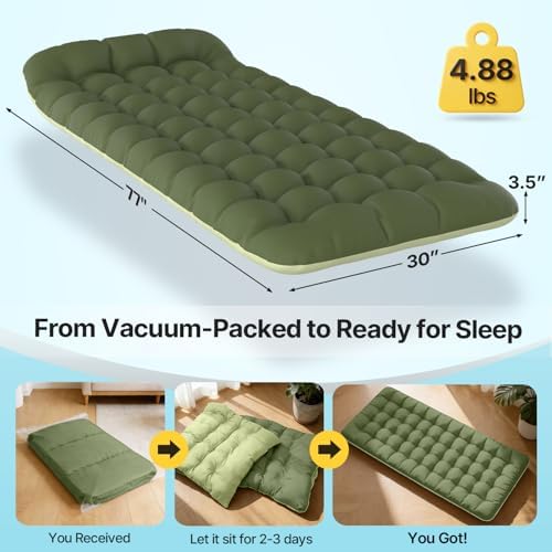 Slendor XXL Camping Cot with Mattress, Pillow & Carry Bag, 32" Extra Wide - Image 3