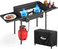 2 Burner Propane Camp Stove | 150,000 BTU | High Pressure Gas Burners by Pipopa