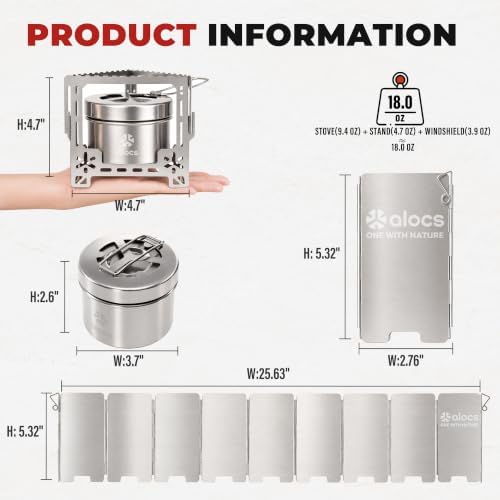 ALOCS 2250W Alcohol Stove Set with Foldable Windscreen & Stand - Image 2