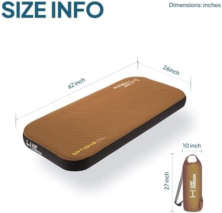 Lost Horizon Option3 Self-Inflating Foam Camping Mattress, Slim Single, 3" - Image 7