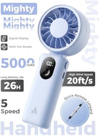 Aecooly Mighty Portable Handheld Fan | 26H Max Cooling | 3 Flexible Modes - Image 2