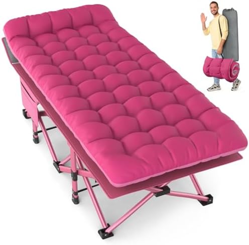 Slendor XXL Camping Cot with Mattress, Pillow & Carry Bag, 32" Extra Wide by Slendor