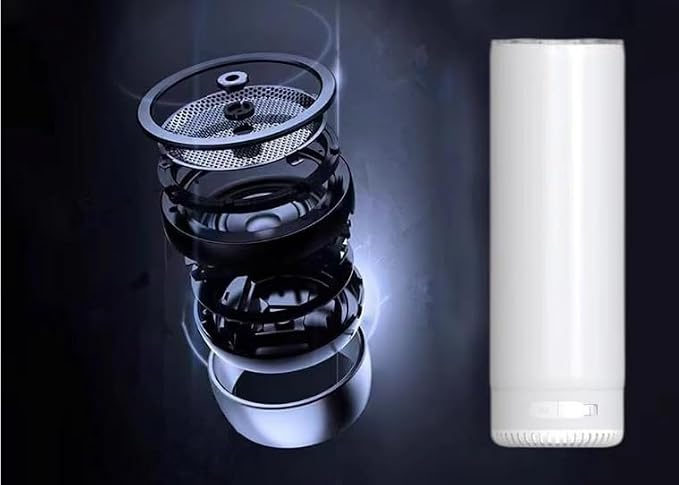 25Pack 20oz Buletooth Sublimation Printed Speaker Tumbler Straight Skinny Double Wall With Lid (Black 25pcs) - Image 2