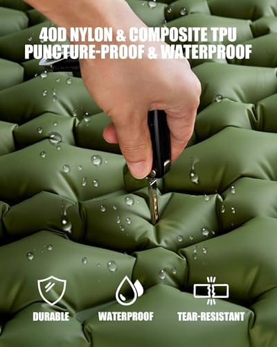 AKSOUL Sleeping Pad Camping Mat: Self Inflating Ultralight & Compact Air Mattress, Connectable Lightweight Inflatable Pad with Built-in Foot Pump for Camping, Hiking, Backpacking - Image 4