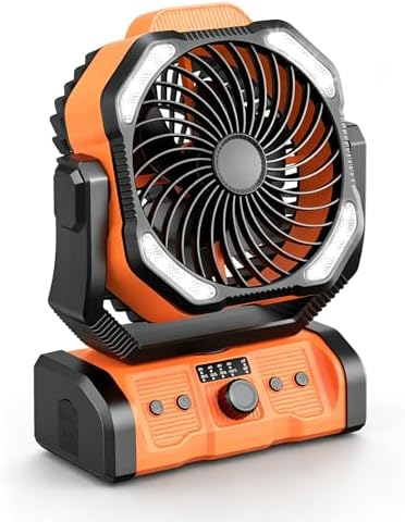 Portable Rechargeable Camping Fan 20000mAh Cordless Battery Powered Fans by Unknown