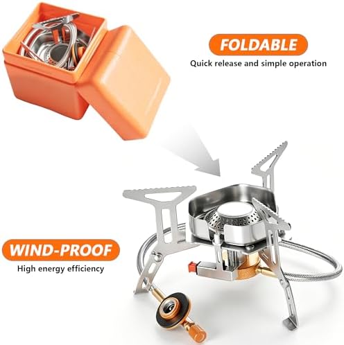 SHENDU 3500W Windproof Camping Backpacking Stove Foldable Fuel Adapters - Image 5
