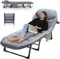 Adjustable Folding Camping Cot with Mattress(L''75in) by Unknown