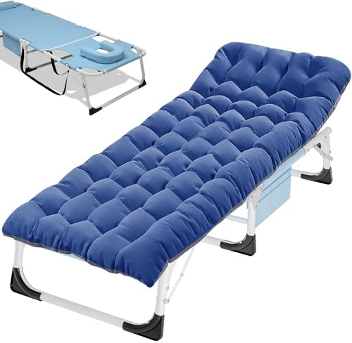 ABORON Extra Wide 28-Inch Folding Camping Cot for Adults with Mattress by ABORON