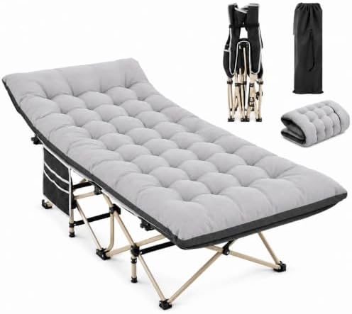 Yaheetech Folding Camping Cot Heavy Duty with Thick Mat & Carry Bag by Yaheetech