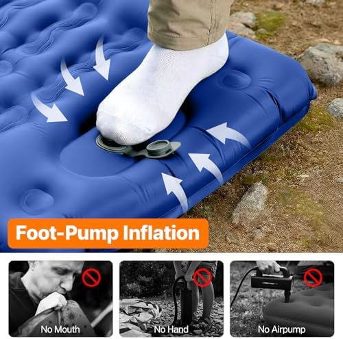 OGERY Sleeping Pad, Ultralight Inflating Camping Pad with 6" Extra-Thick - Image 6