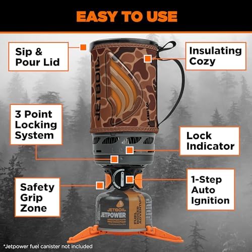 Jetboil Flash Portable Fast Boil Stove for Camping and Backpacking with 1-Step Auto Ignition, Propane/Isobutane Burner with Cooking Cup - Image 5
