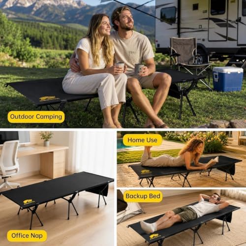 MIKKUPPA Backpacking Camping Cot for Adults, Heavy-Duty Portable Cot Bed - Image 5