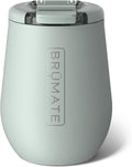 BrüMate Uncork'd 14oz 100% Leakproof Insulated Wine Tumbler | Locking Lid | Insulated Stainless Steel Wine Glass | Perfect For Travel & Outdoors | BPA-Free (Sage) by Br%C3%BCMate