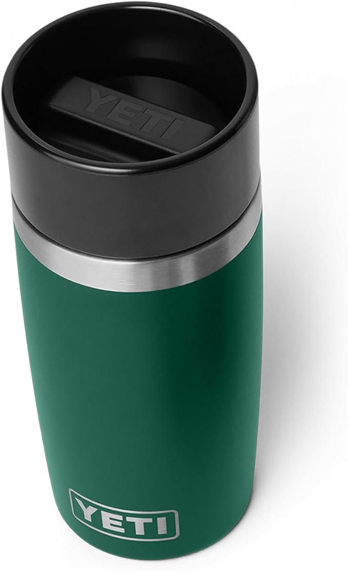 YETI Rambler 12 oz Travel Bottle, Stainless Steel, Vacuum Insulated with Leakproof Commuter Cap, Black Forest Green by YETI