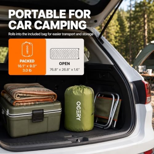 OGERY Foam Camping Mattress, Insulated Portable Sleeping Pad - Image 3