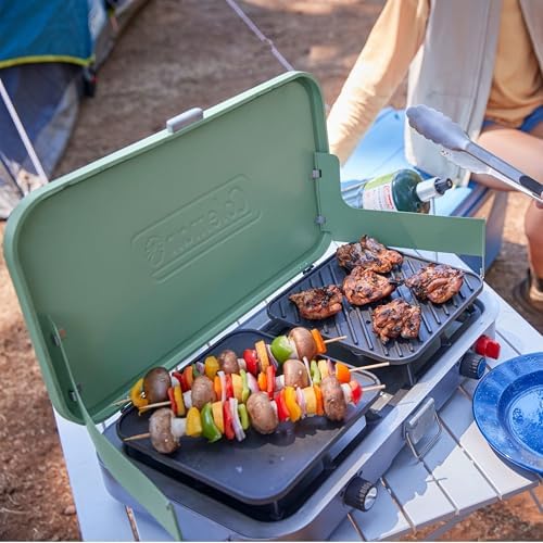 Coleman Cascade 3-in-1 Outdoor Camp Stove, Portable Cooktop with Included Cast-Iron Grill & Griddle Accessories, 24,000 BTUs of Power for Camping, Tailgating, Grilling - Image 6