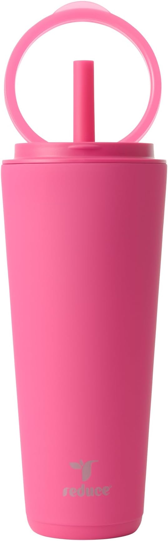 REDUCE Halo 32 oz Stainless Steel Vacuum Insulated Tumbler - Spill Proof Travel Mug with Flip Handle Lid - Keeps Drinks Cold for 32 Hrs - Dishwasher Safe - Cupholder Friendly - Dragon Fruit by Reduce