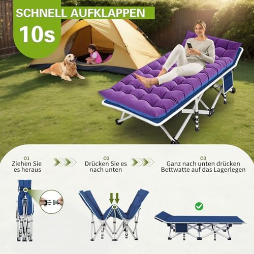 Camping Cot with Mattress 27 inch, Sleeping Cots for Adults - Image 3