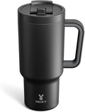 Meoky 32 oz Tumbler with Handle and Flip Straw, 100% Leakproof Tumbler with Lid and Straw, Stainless Steel Insulated Cup, Cupholder Friendly, Keeps Cold for 24 Hours (Night) by MEOKY