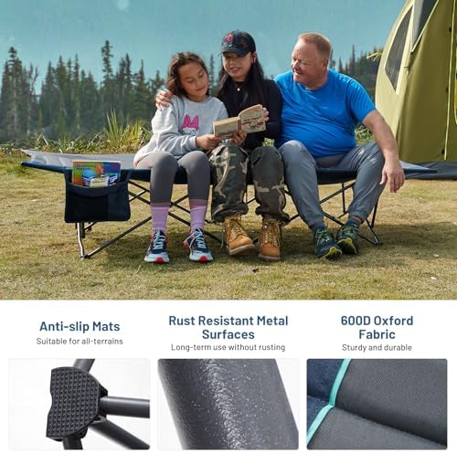 TIMBER RIDGE 31.8" W Extra Wide Heavy Duty Camping Cot for Adult, XL Cots - Image 4