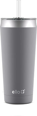 Ello Beacon Vacuum Insulated Stainless Steel Tumbler with Slider Lid and Optional Straw by Ello
