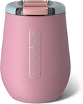 BrüMate Uncork'd 14oz 100% Leakproof Insulated Wine Tumbler | Locking Lid | Insulated Stainless Steel Wine Glass | Perfect For Travel & Outdoors | BPA-Free (Eclipse) by Br%C3%BCMate