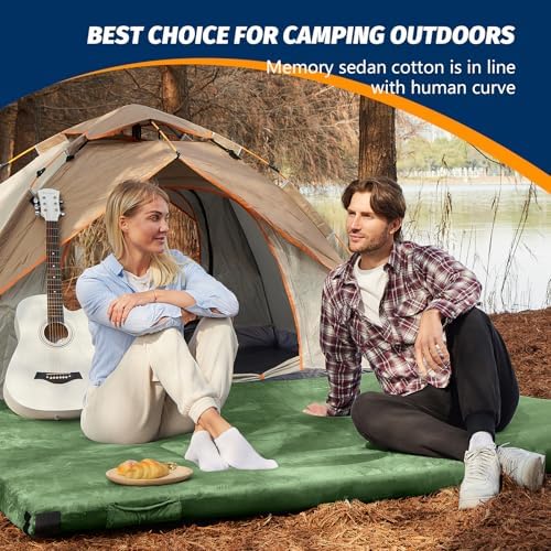 CYMULA Memory Foam Camping Mattress Pad, Sleeping Mat, Portable Roll Up Mattress for Adults, Camping Bed Pads for Sleepover, Car Bed with Travel Bag - Image 5
