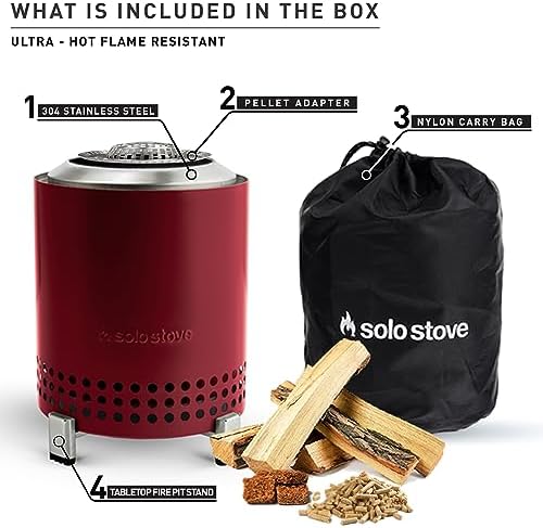 Solo Stove Mesa, 5.1 Inch Tabletop Fire Pit with Stand - Smokeless, Stainless Steel Fire Pit for Camping, Outdoor & Patio- Wood Burning or Pellet Fueled Portable Bonfire, 1.4lbs, Ash - Image 3