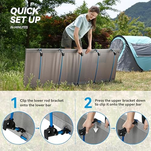 MARCHWAY Ultralight Folding Tent Camping Cot Bed, Portable Compact for Outdoor Travel, Base Camp, Hiking, Mountaineering, Lightweight Backpacking (Grey) - Image 5