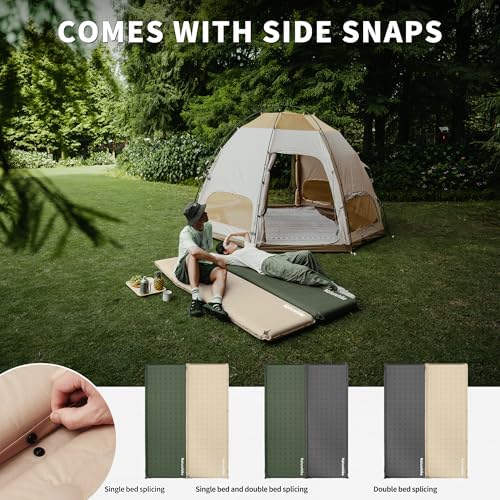 Naturehike Connectable Self Inflating Sleeping Pad, 1.18" Memory Foam Camping Pad, Backpacking Camping Mattress Pad for Tent, Travel, Car, Hammock - Image 3