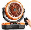 11-Inch Rechargeable Camping Fan【Auto-Oscillating & Remote】40000mAh Portable Battery Powered Operated Fan,Light,Timer,Hook,Outdoor Tent Fans for Patios,Beach,Fishing,Emergency,Camping Gear Essentials by Ausic