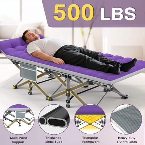ZENPETIO Folding Camping Cot for Adults, 28" Heavy-Duty Portable Cots Bed - Image 4