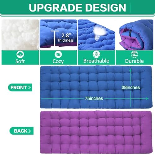 2 Pack Camping Cot with Mattress, Folding Camping Cot for Adults - Image 3