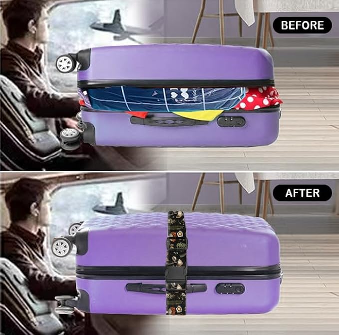 Luggage Straps for Suitcases Travel Belt Accessories, Cute Suitcase Strap - Image 3