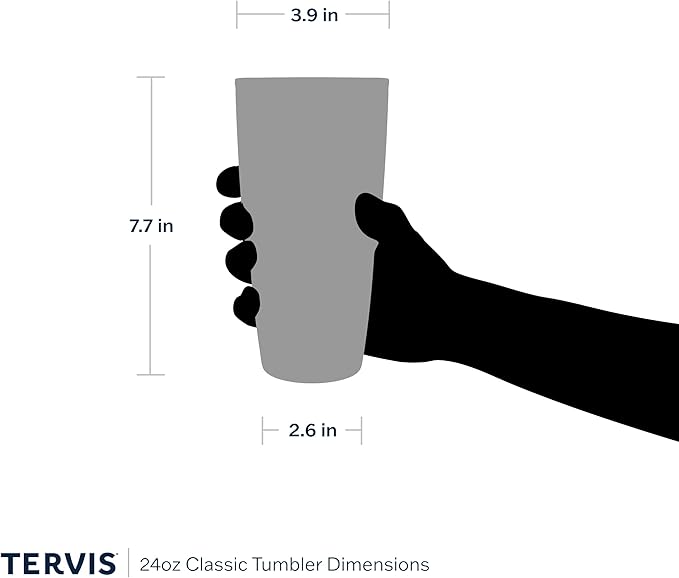 Tervis Clear & Colorful Lidded Made in USA Double Walled Insulated Tumbler Travel Cup Keeps Drinks Cold & Hot, 24oz, Brown Lid - Image 5