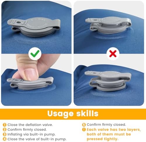 Sleeping Pad, Compact Sleeping Pad for Camping with Pillow Built-in Foot Pump, Inflatable Sleeping Mat for Travel Backpacking Hiking Sleeping Bag Tent, Outdoor Adventure Camp Gear | Inflatable Sleeping Mat for Travel, Backpacking, Hiking, Sleeping Bag,... - Image 4