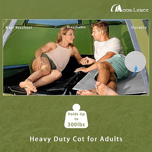 MOON LENCE Lightweight Folding Camping Cot, Portable Camping Bed with Carry Bag for Travel Hiking Backpacking Car Camping Beach - Image 3