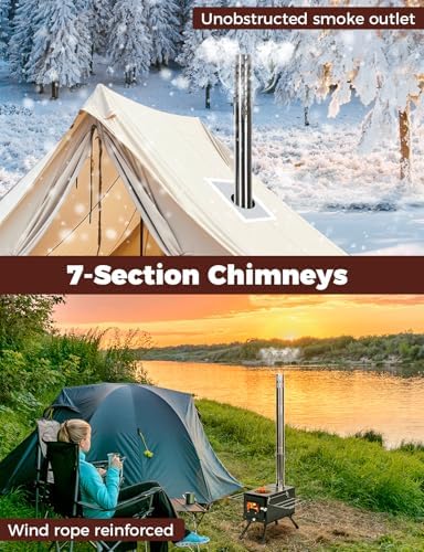 Upgraded Tent Stove, Portable Wood Burning Stove for Outdoor Camping - Image 3