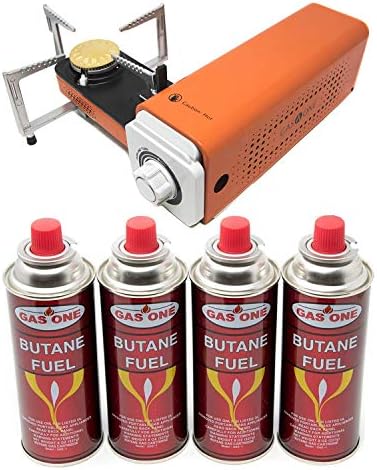 Gas One GS-8300 - Camp Stove Compact Butane Stove with Carrying Case - Foldable Portable Stove by GasOne